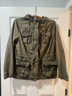 Old Navy Olive Green Utility Anorak Jacket